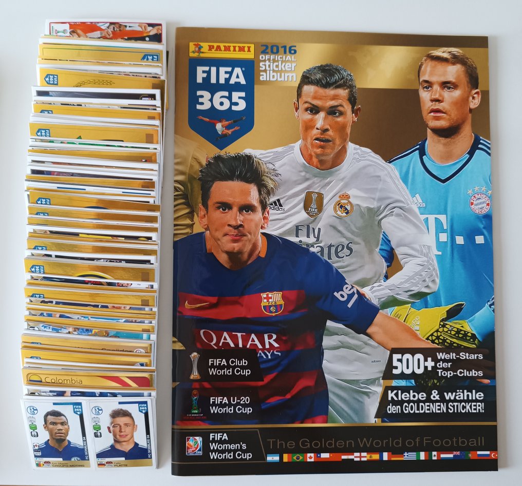 Panini FIFA 365 2016 - 1 Empty album + complete loose sticker set - Good (GD) #1.0