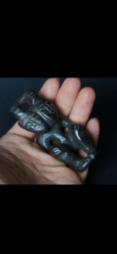 Figura antiga de Talismán - Hongshan Apollo - Serpente - Amuleto #4.3