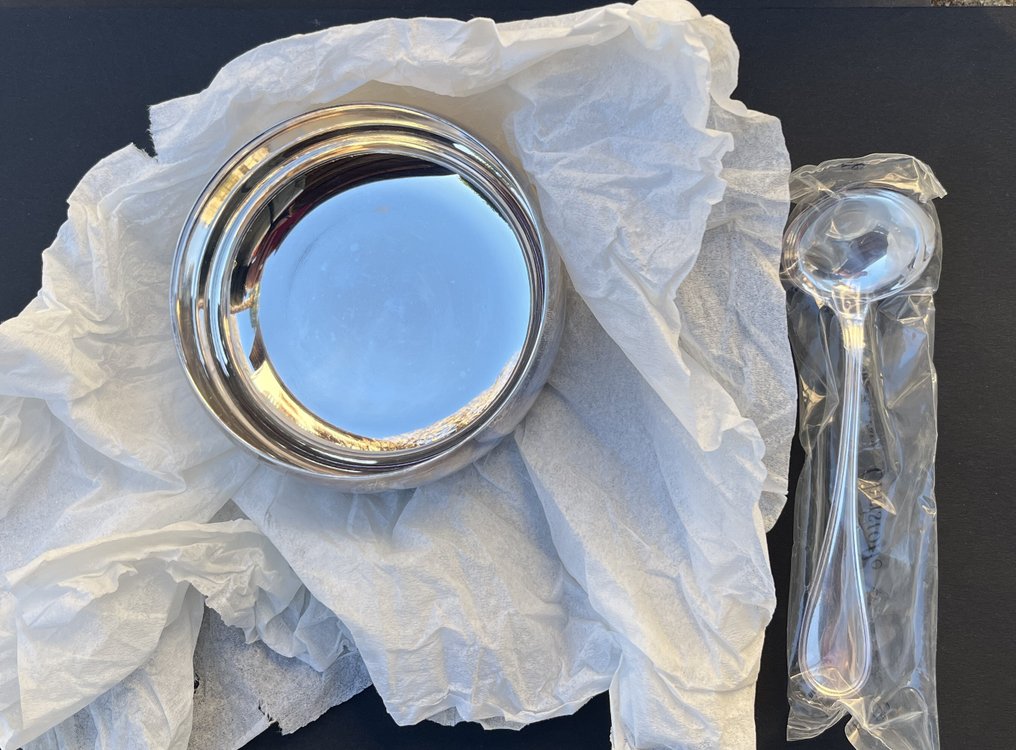 Christofle - Servizio da dessert (2) - Placcato argento - Ciotola + cucchiaio con scatola #2.1