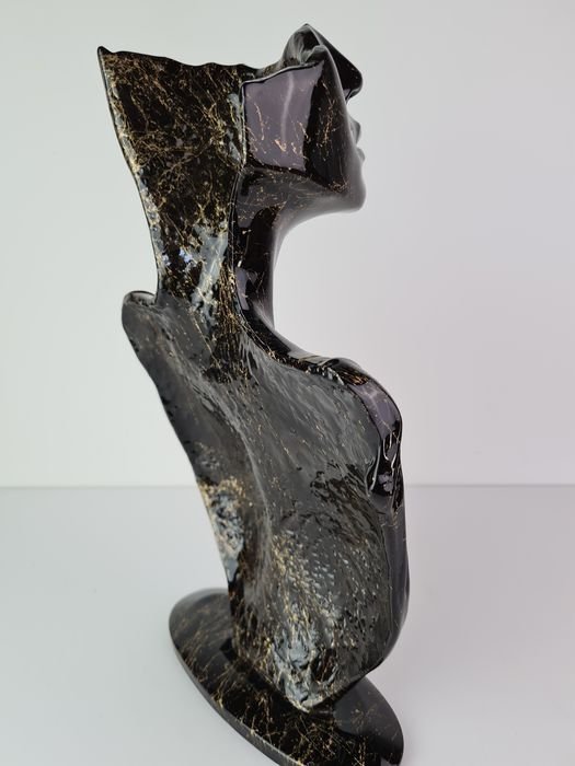 Santicri - Tired Face Black & Gold Marble #2.1