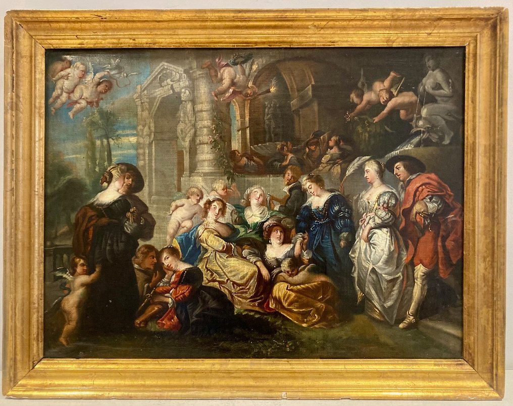 European school (XIX), After Rubens - The garden of love #1.0