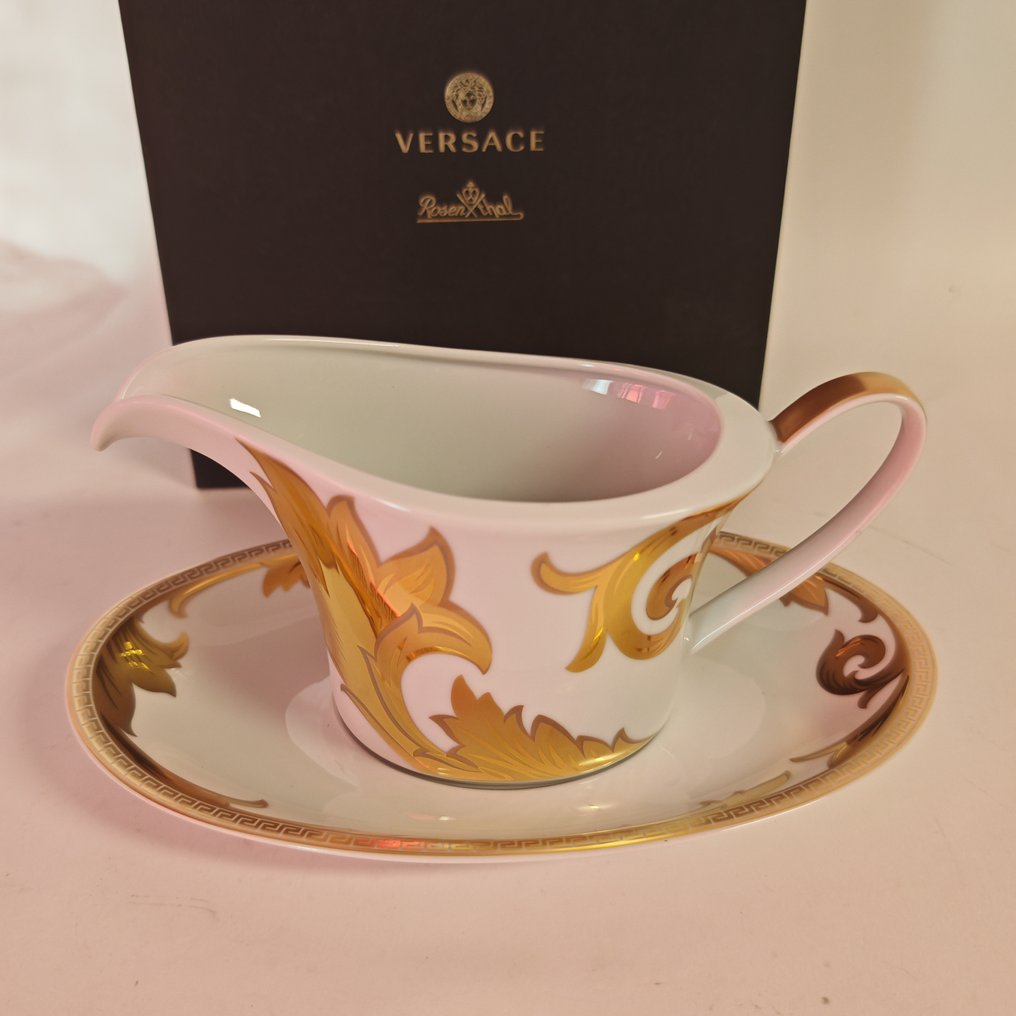 Rosenthal - Versace - 肉汁船 - 瓷 - 伊卡洛斯-阿拉伯式金色 #1.0