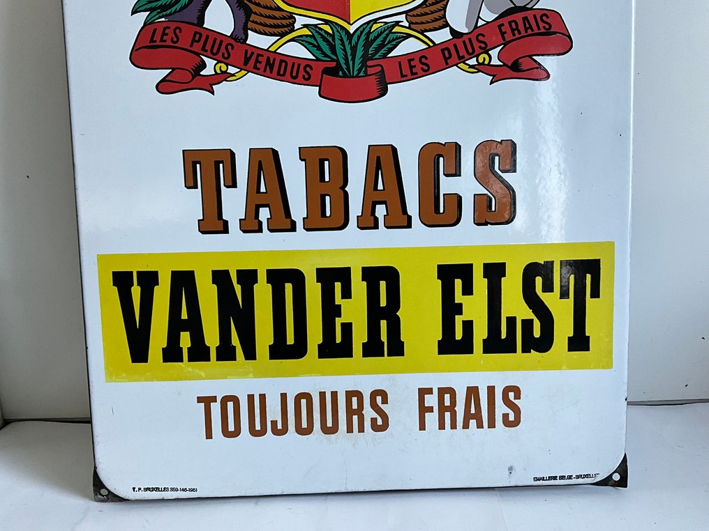 Emaillerie Belge - Vander Elst Tabak - Enseigne publicitaire - Émail #3.2