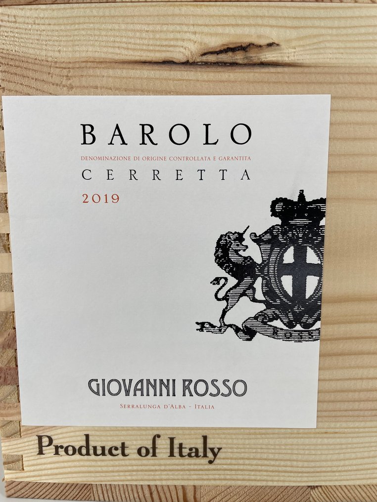 2019 Giovanni Rosso, Cerretta - Barolo, Piemonte DOCG - 6 Flaskor (0,75L) #2.1