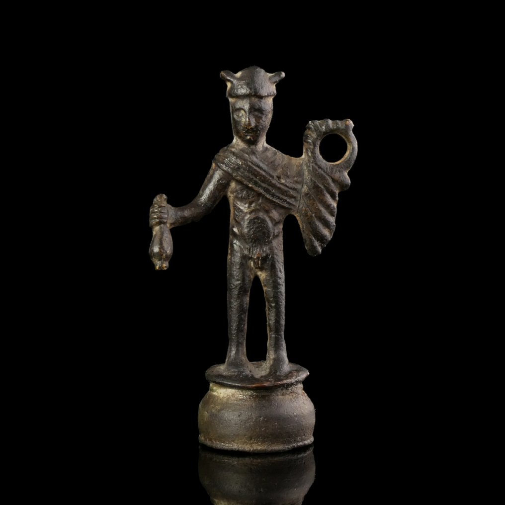 Αρχαία Ρωμαϊκή Μπρούντζος Ευχετήριο άγαλμα του Ερμή #1.0