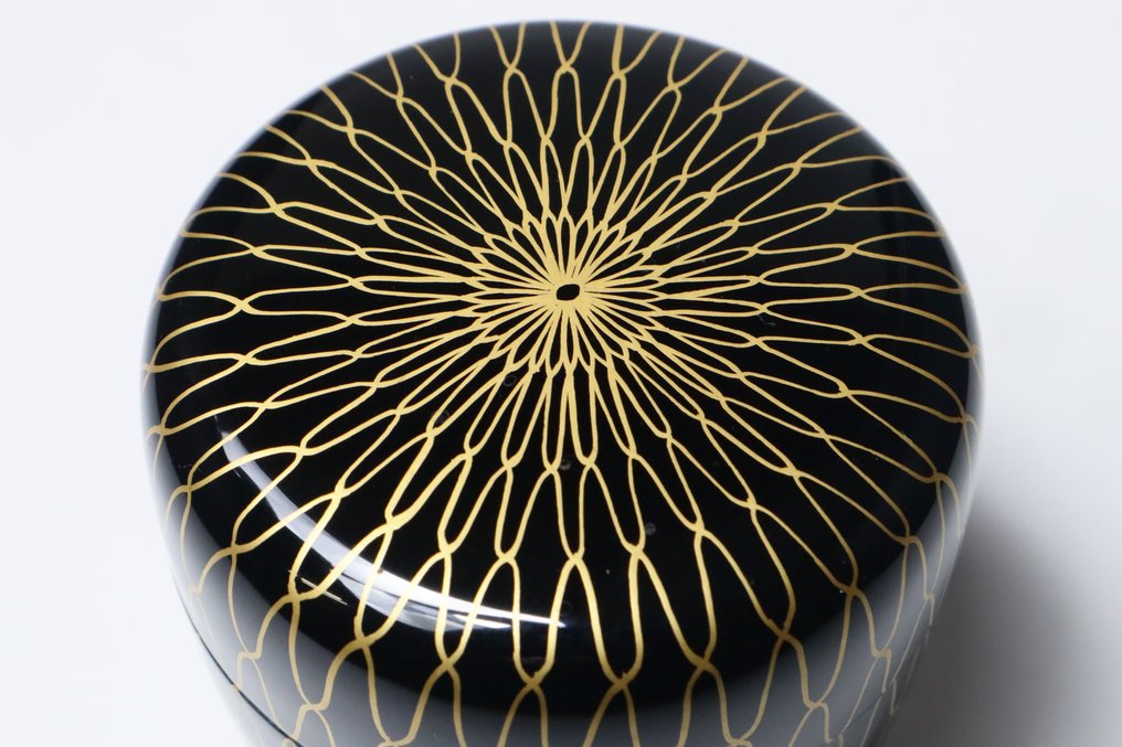 Tea Caddies with Black Lacquer with Gold Maki-e Designs - Set of Three - Natsume - βερνίκι - Χωρίς ελάχιστη τιμή #2.1