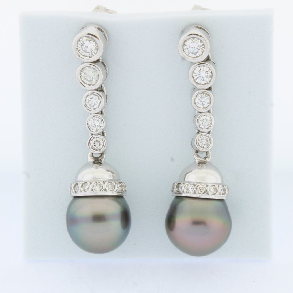 耳环 - 18K包金 白金 -  0.83ct. tw. 钻石 (天然) - 钻石 #3.2