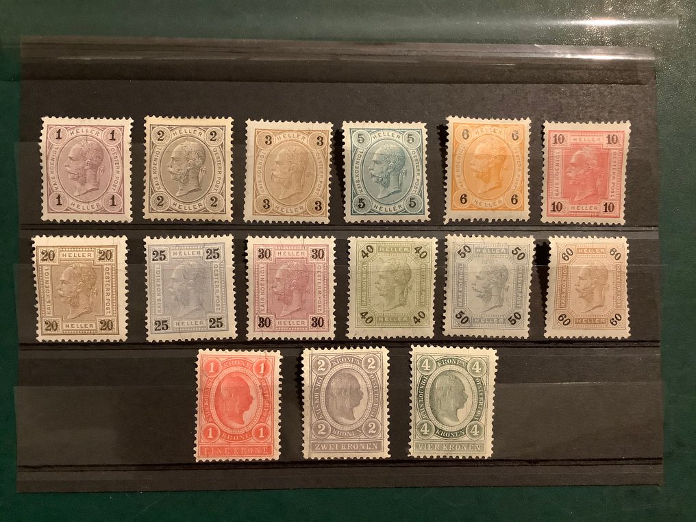 Ausztria 1899 - Kaiser Franz Joseph teljes készlet - Michel 69/83 #3.2