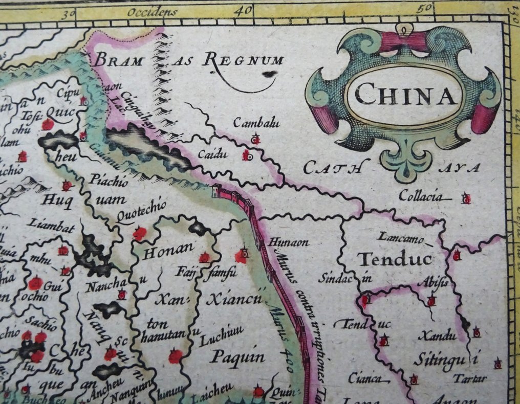 Asie - Chine, Corée (comme île)...; Bertius / Hondius - China - 1601-1620 #2.1