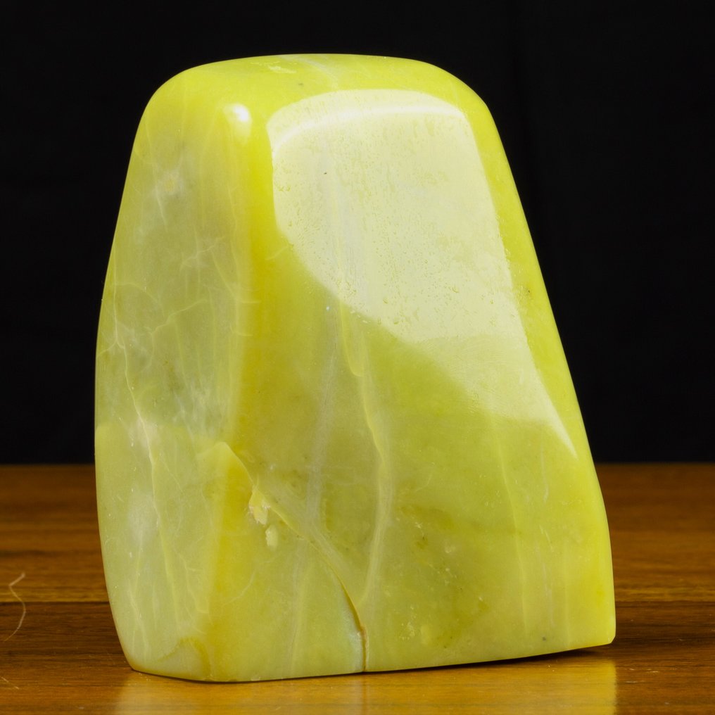 天然绿水晶“绿苹果石英” - 装饰块 - 高度: 120 mm - 宽度: 90 mm- 1265 g #4.3