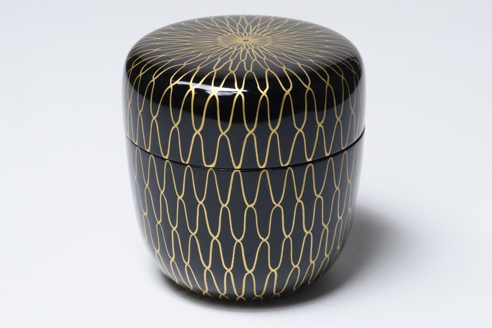 Tea Caddies with Black Lacquer with Gold Maki-e Designs - Set of Three - Natsume - βερνίκι - Χωρίς ελάχιστη τιμή #1.0
