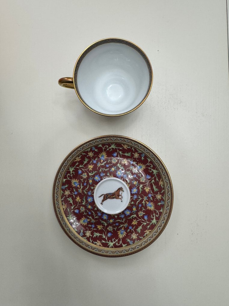 Hermès - 杯子和碟子 (2) - 骨瓷 - Cheval D’Orient #3.2