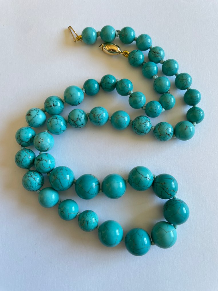 18 克拉（750）黄金 - 绿松石 - 项链 #4.3