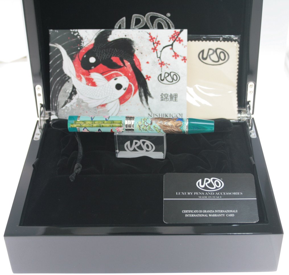 Urso - Fountain pen koi in sterling silver and enamels limited edition - Fyldepen #2.1