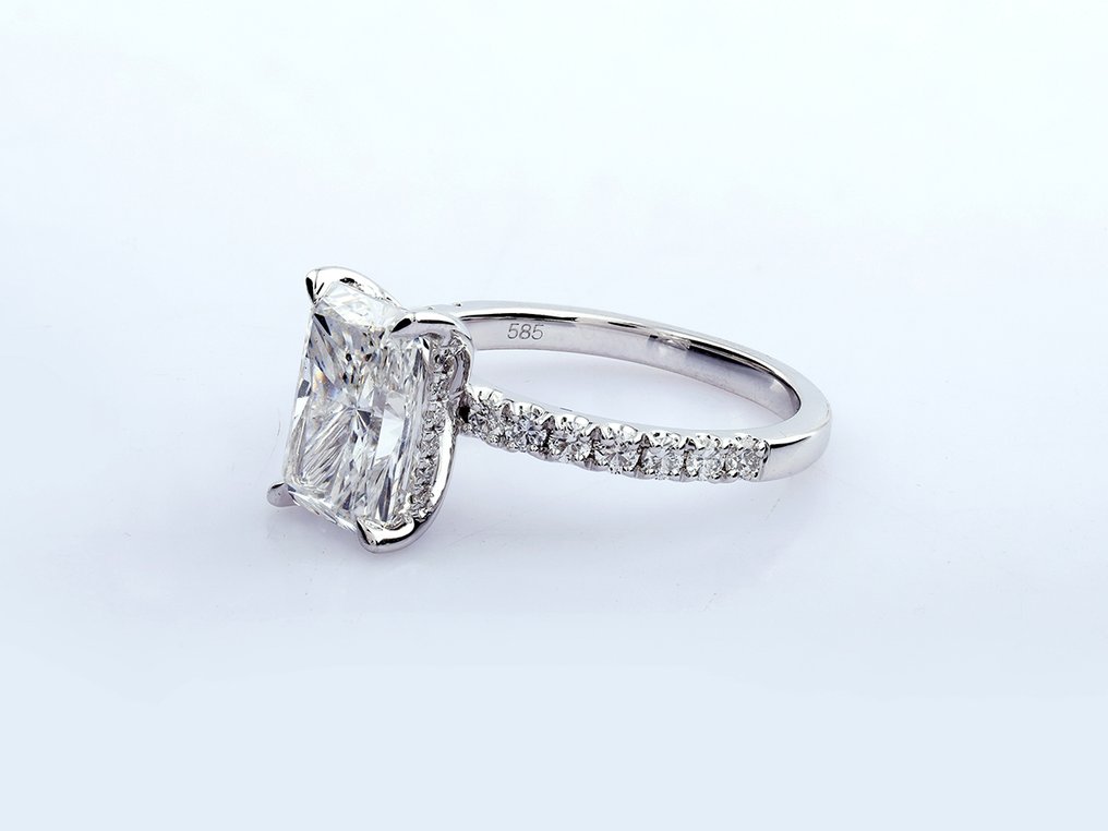 戒指 - 14K包金 白金 -  3.55ct. tw. 钻石 (实验室培育) - 钻石 #4.3