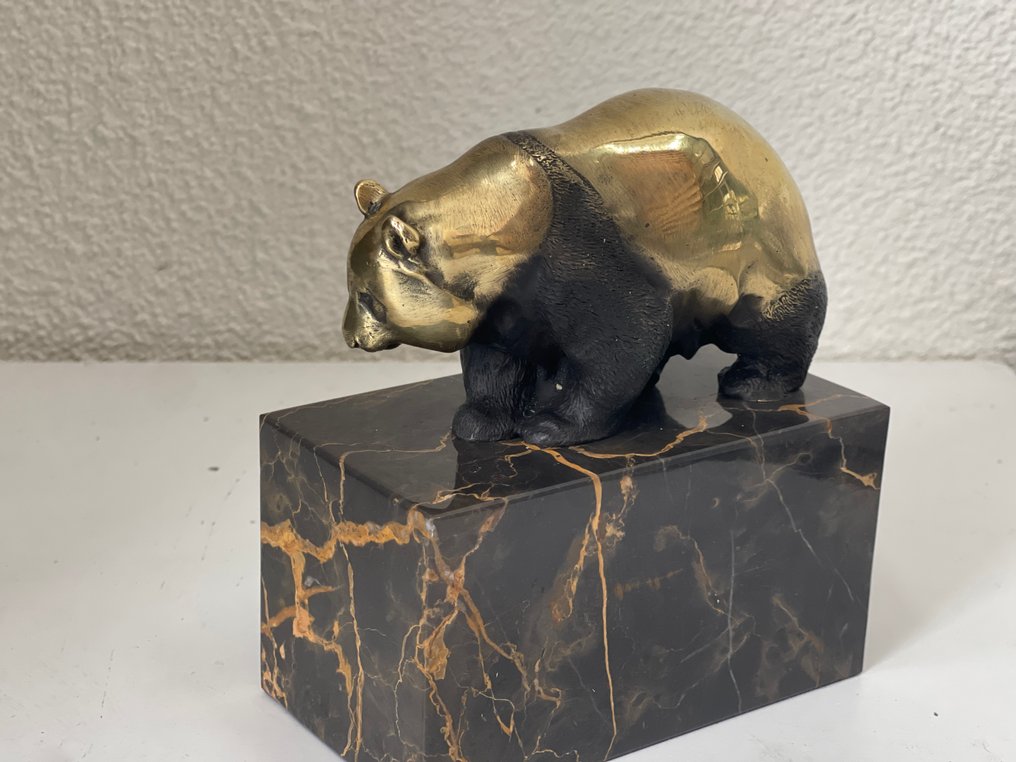 Greno - Γλυπτό, walking Panda - 17 cm - Πατιναρισμένος μπρούτζος #3.2