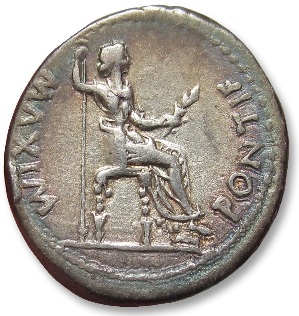 Impreiu Roman. Tiberius (AD 14-37). Denarius Lugdunum (Lyon) mint (group 5), circa 36-37 A.D. - famous tribute penny type - Ex Leu #1.0