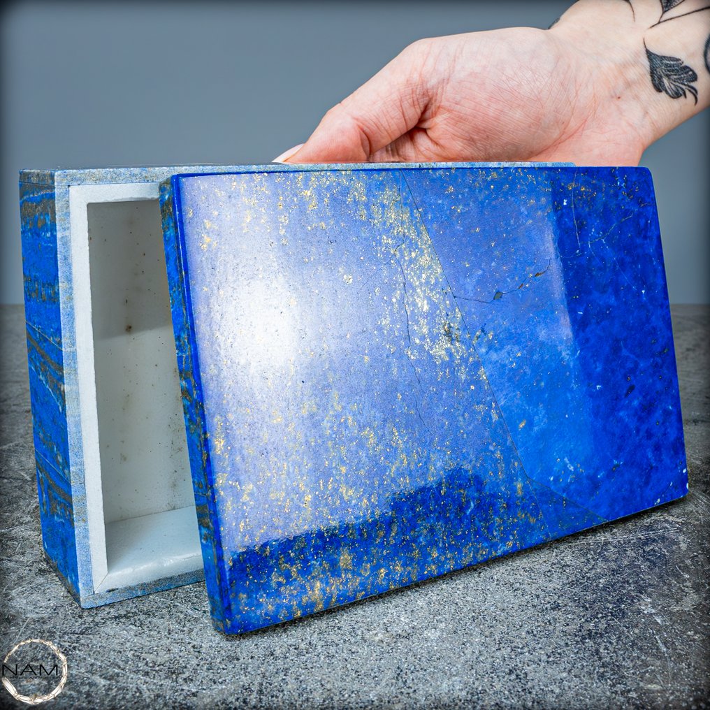 非常罕见的天然皇家蓝青金石 首饰盒 - 烟灰缸- 702.27 g #2.1