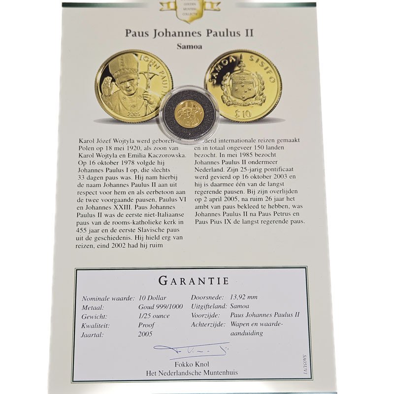 Samoa. 10 Dollars 2005 - Pope Johannes Paulus II #1.0
