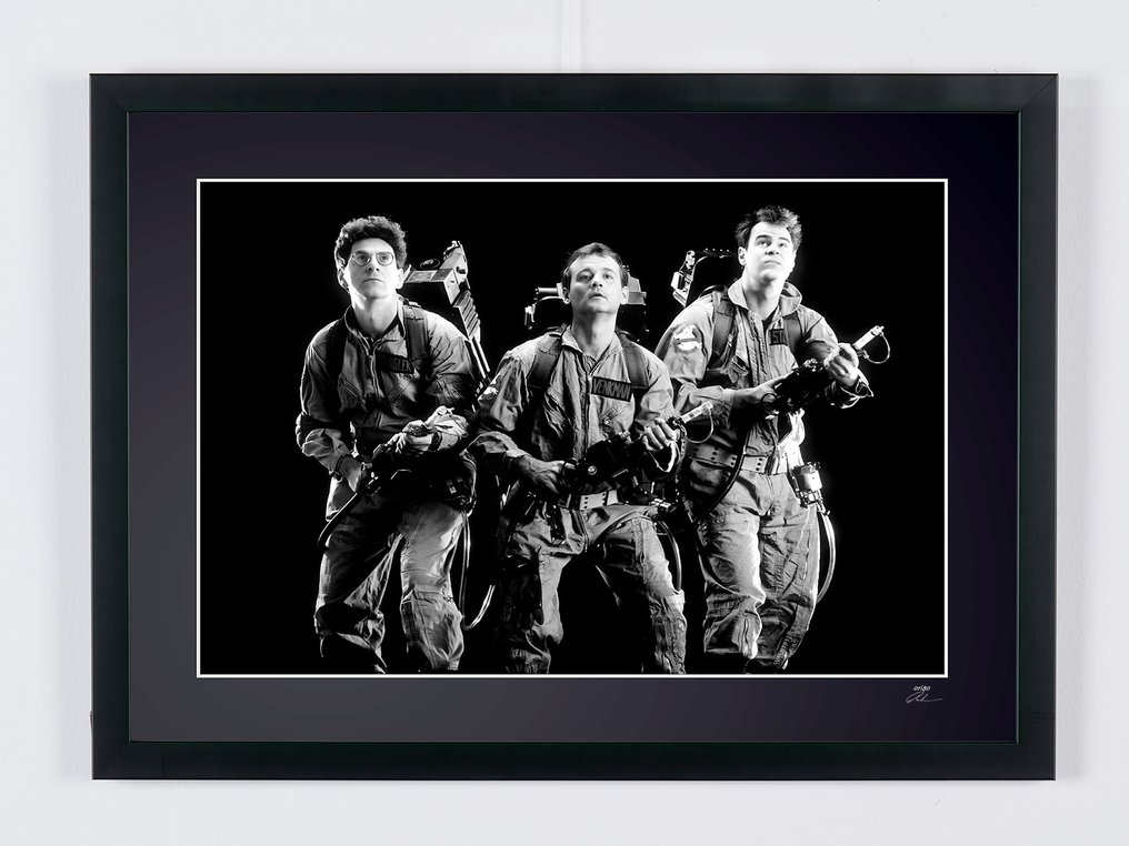Ghostbusters, Venkman, Stantz and Spengler on Set - Fine Art Photography - Luxury Wooden Framed 70X50 cm - Limited Edition Nr 02 of 30 Serial ID 16937 - Original Certificate (COA), Hologram - 100% New. Shipping Reduction from 3 items #1.0