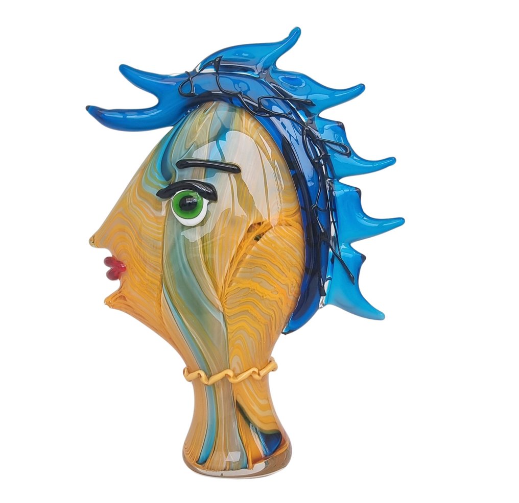 小塑像 - Modernistisch hoofd - 玻璃 #2.1