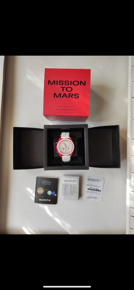 Omega x Swatch - MoonSwatch - Mission to Mars - Ingen mindstepris - SO33R100 - Unisex - 2020+  #1.0