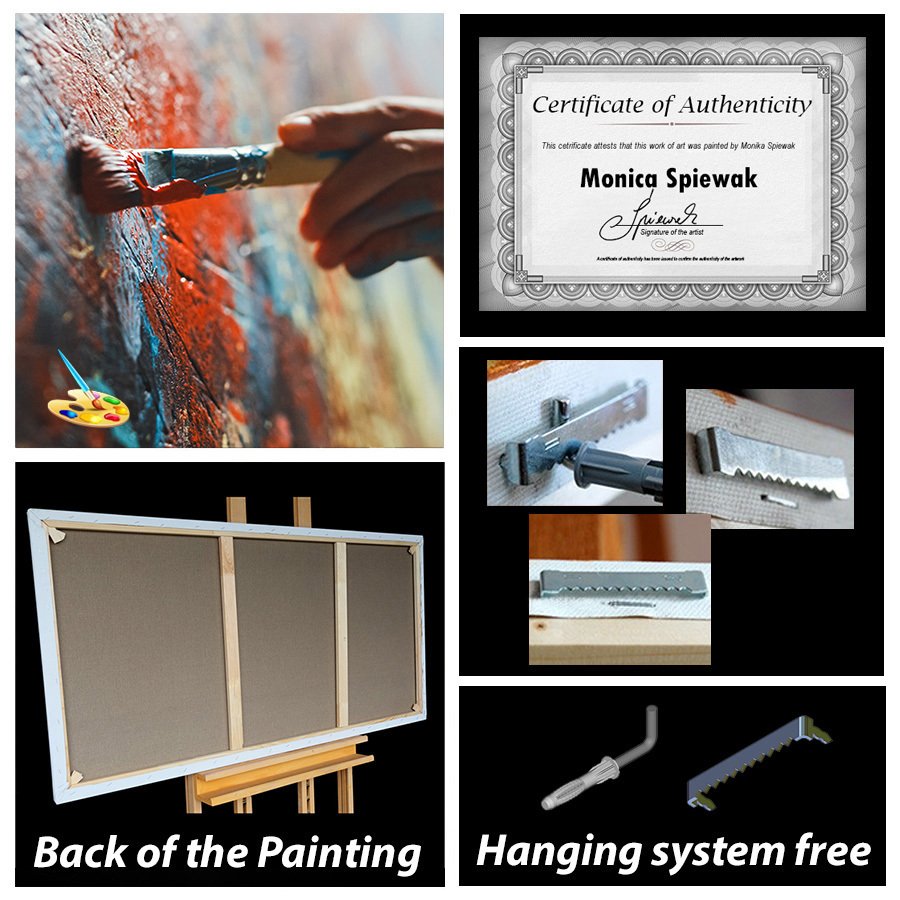 Monika Spiewak - Abstract - XXL - Oil Painting Stretched On The Frame - Ready To Hang - 1/1 Unique Piece #4.3