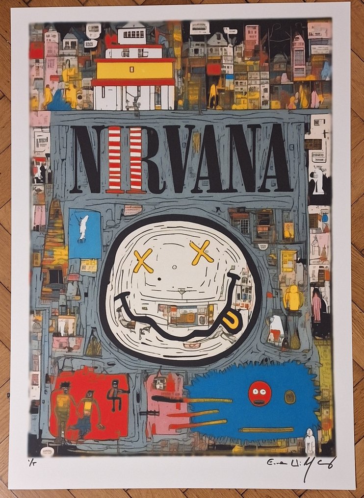 Nirvana - Tribute series - Icons Reimagined Jean-Michel Basquiat - by Emma Wildfang - Limited edition - 2024 #3.2