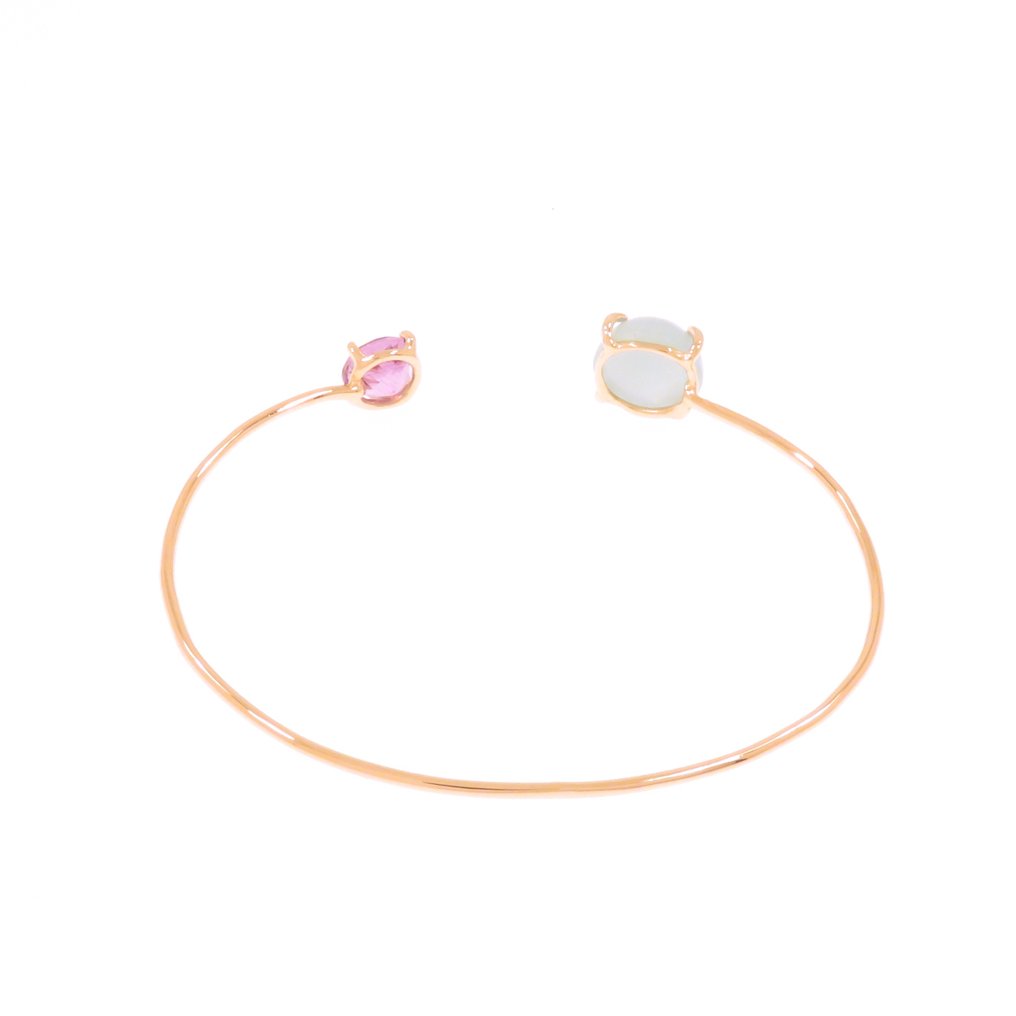 手镯 - 9 kt. 玫瑰金 -  4.00ct. tw. 紫水晶 - 海蓝宝石 #4.3