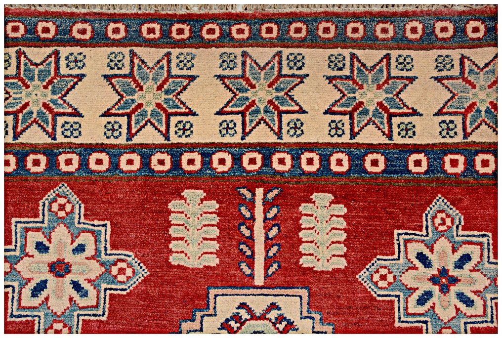 Afghan, Kazak, Χειροποίητο μάλλινο με κόμπους - Χαλί - 200 cm - 150 cm - Παραδοσιακό χειροποίητο χαλί #2.1