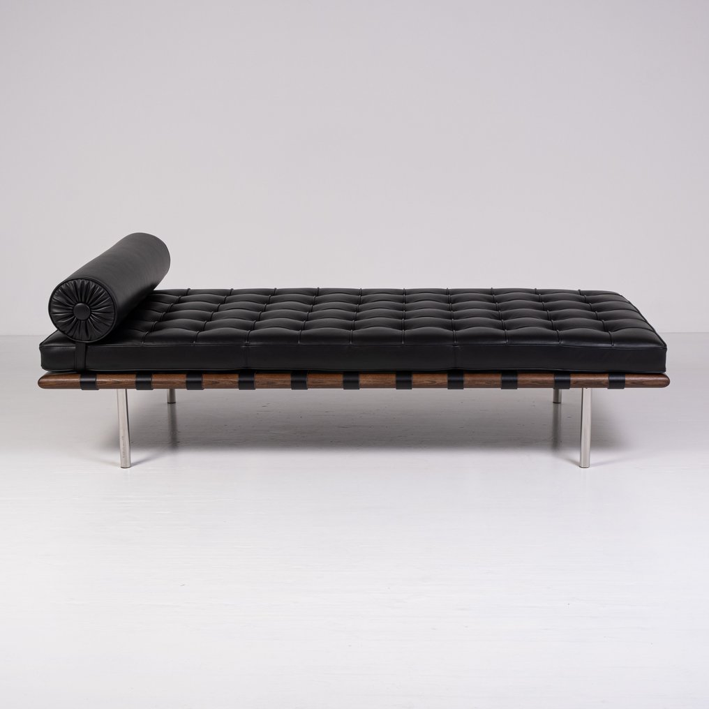 Knoll - Ludwig Mies van der Rohe - 坐卧两用长椅 - 巴塞罗那日床 - 钢, 皮革, 木 - 新的 #1.0