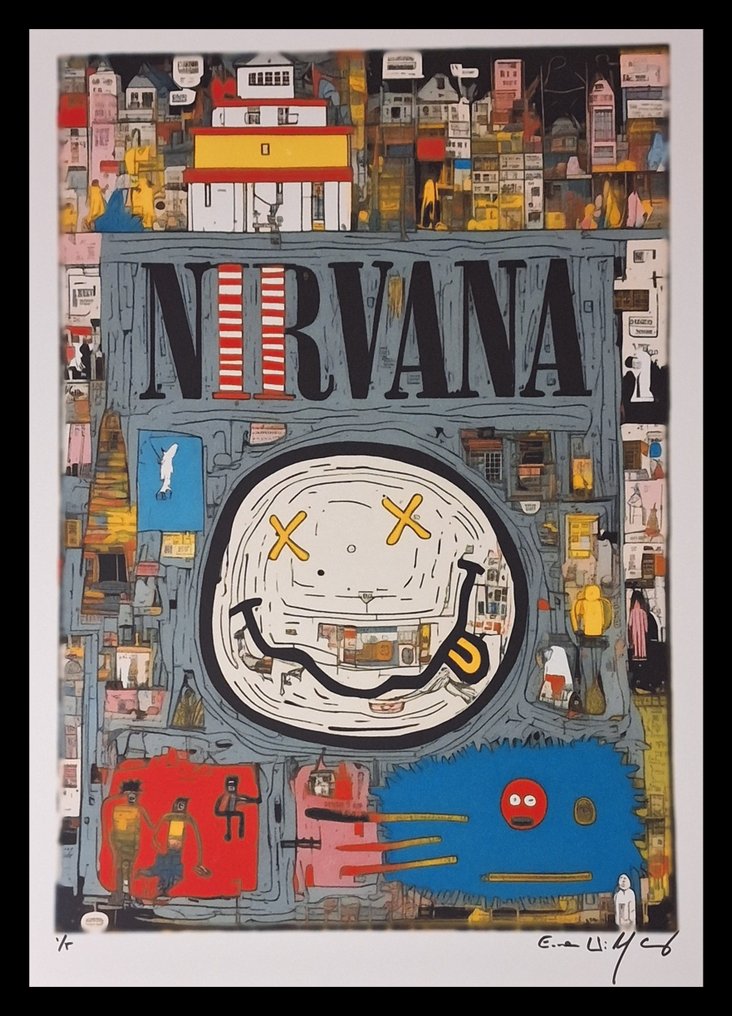 Nirvana - Tribute series - Icons Reimagined Jean-Michel Basquiat - by Emma Wildfang - Limited edition - 2024 #1.0