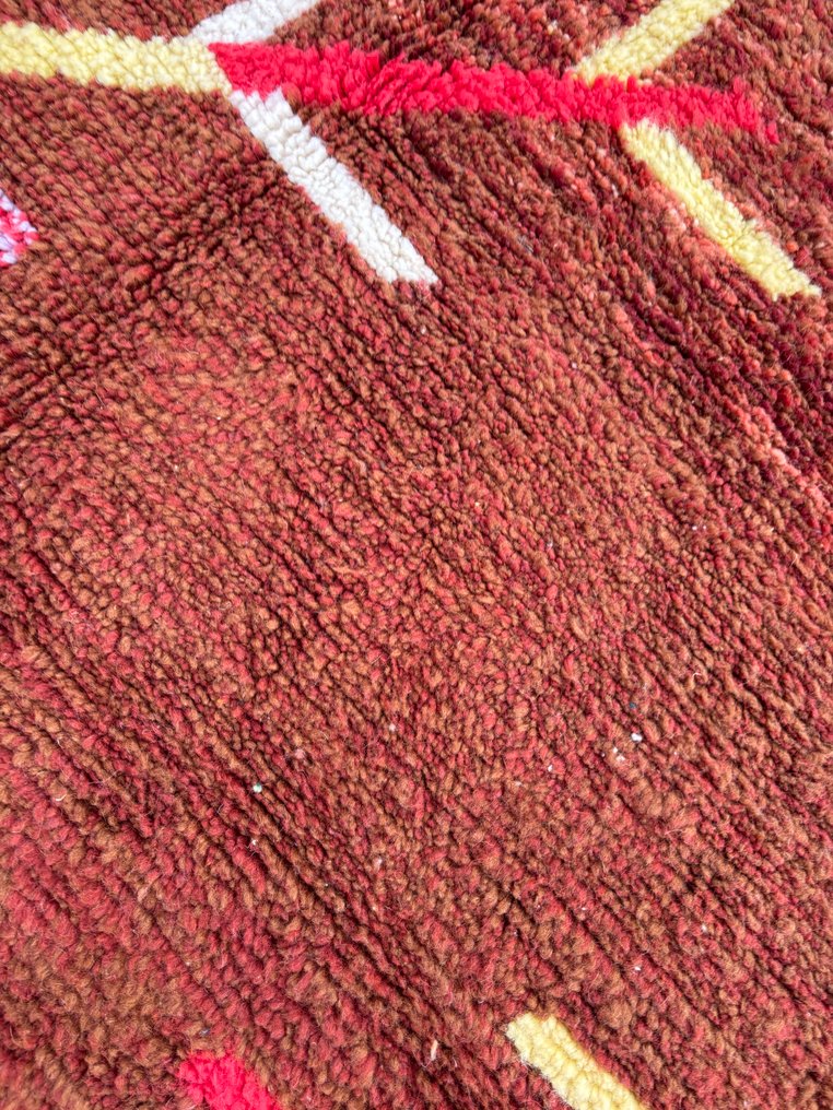 Χειροποίητο χαλί από μαλλί με ζεστούς γήινους τόνους και αφηρημένο σχέδιο. - Χαλί - 200 cm - 160 cm - Χειροποίητο χαλί από μαλλί #4.3