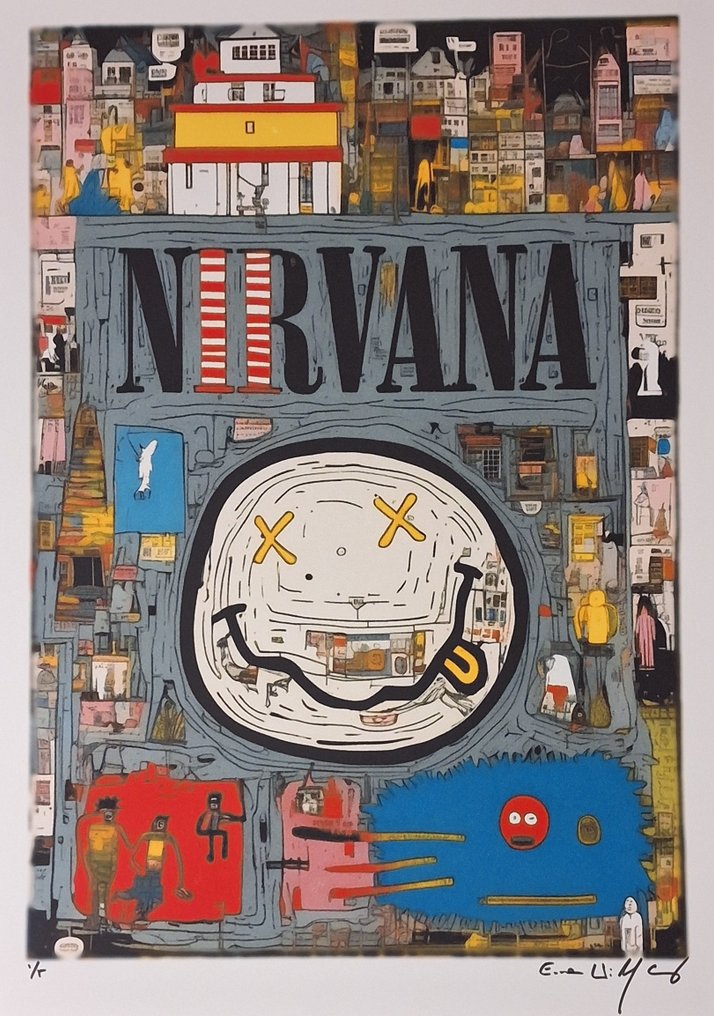 Nirvana - Tribute series - Icons Reimagined Jean-Michel Basquiat - by Emma Wildfang - Limited edition - 2024 #4.3