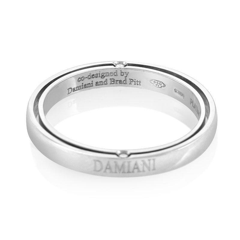 Damiani - Ring D. Side Brad Pitt Platinum 4-Diamond Band Ring, Platin Diamant (Natürlich) #3.2