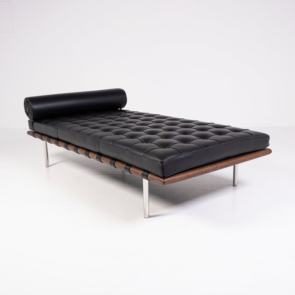 Knoll - Ludwig Mies van der Rohe - 坐卧两用长椅 - 巴塞罗那日床 - 钢, 皮革, 木 - 新的 #2.1