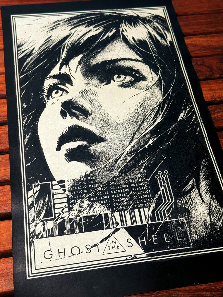 Æ (XX-XXI) - Ghost in the Shell (1995)  Mixed Media Triptych · 2025 #3.2