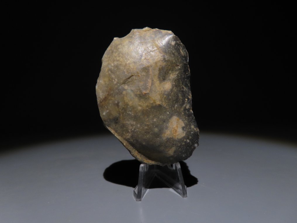 歐洲 燧石 手斧-刀。 6.2 公分高。 (沒有保留價) #2.1