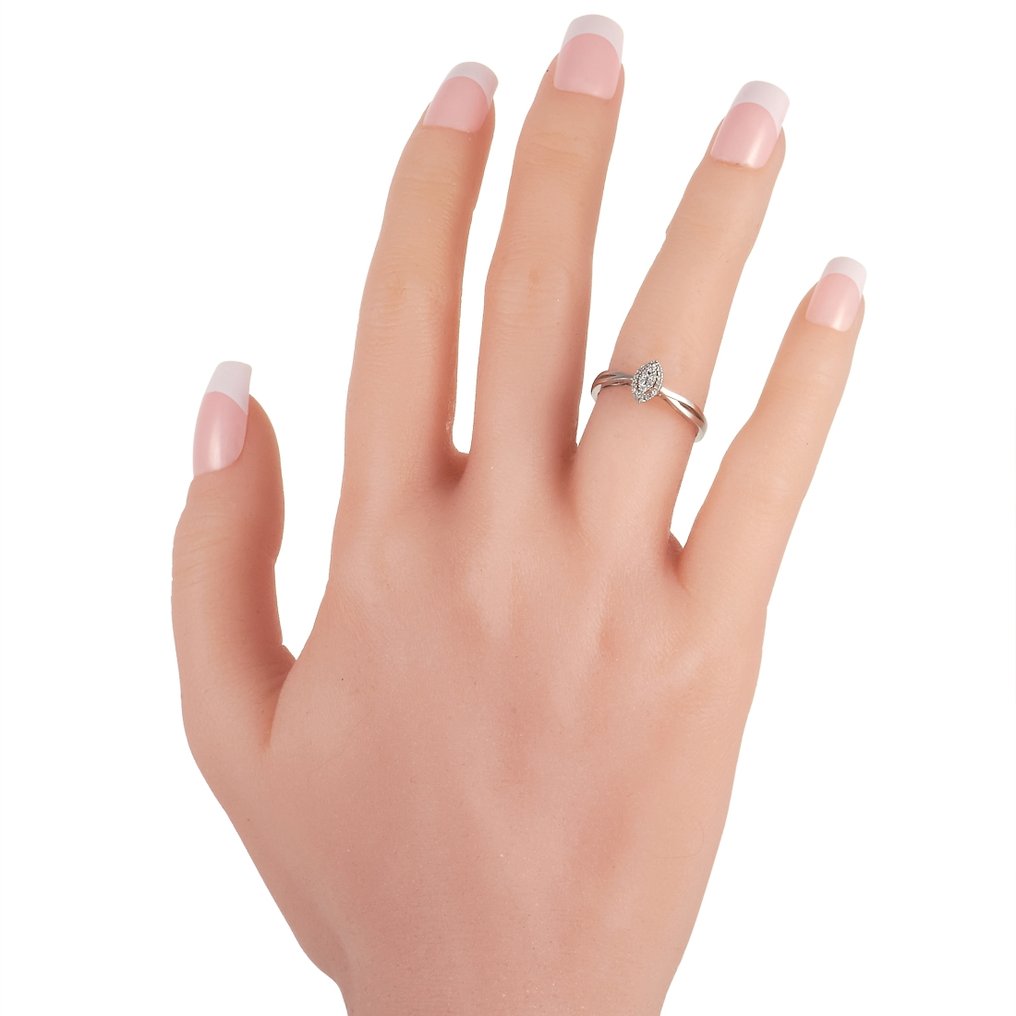 戒指 - 14 克拉 白金 #3.2