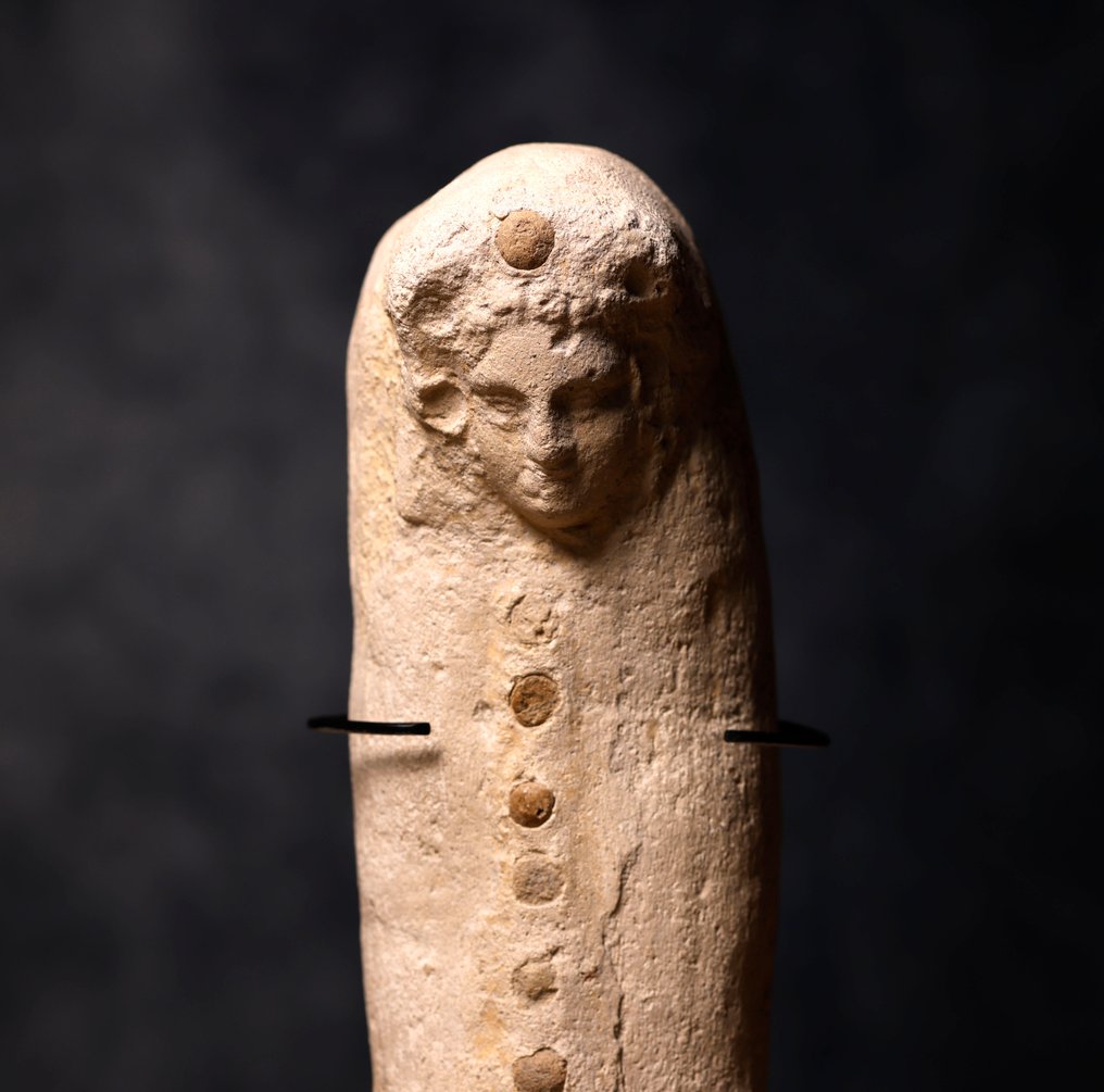 Φοινικικός Ασβεστολιθικός σαρκοφάγος μαζί με Άδεια Εξαγωγής για την Ευρωπαϊκή Ένωση. - 31 cm #3.2