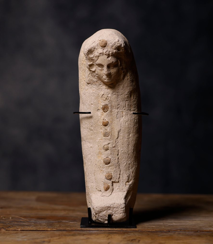 Φοινικικός Ασβεστολιθικός σαρκοφάγος μαζί με Άδεια Εξαγωγής για την Ευρωπαϊκή Ένωση. - 31 cm #1.0