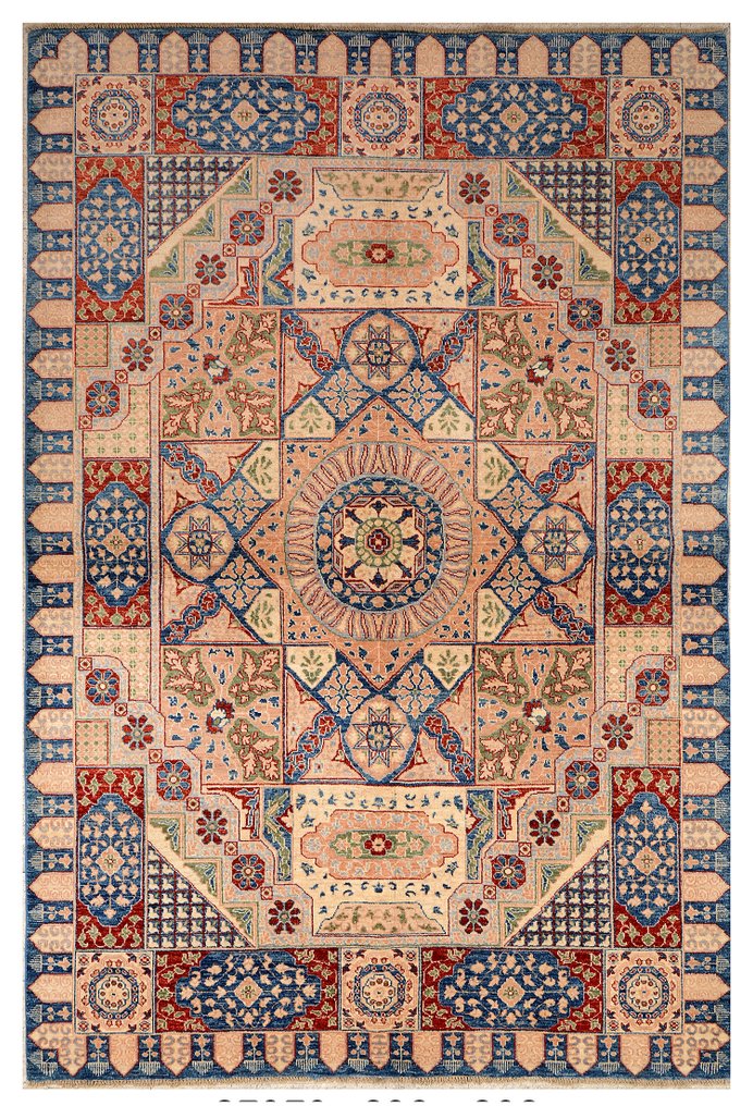 Ziegler, Afghan, Νέο χειροποίητο παραδοσιακό χαλί από πολύτιμο μαλλί. - Χαλί - 293 cm - 202 cm - Χειροποίητο εκλεκτό χαλί chobi. #1.0