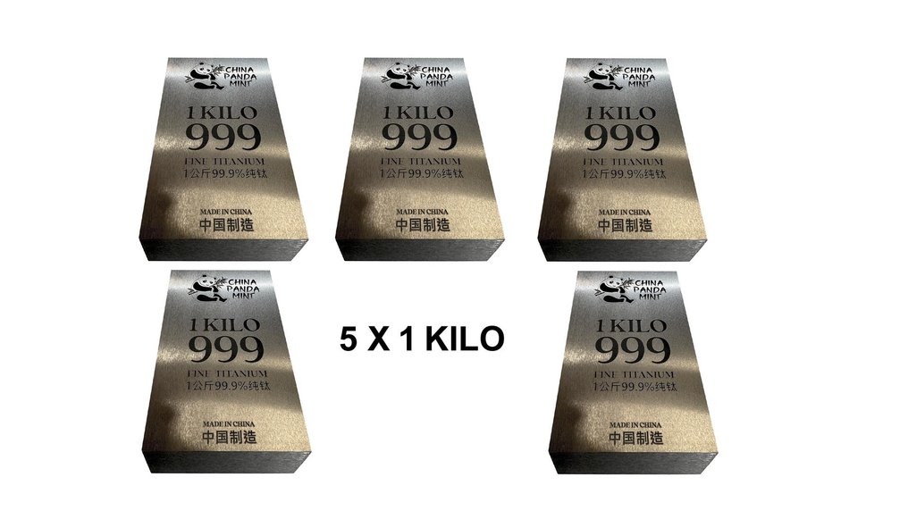 Panda Mint - Bar (5) - Titanium - 5 X 1 kg 999 Titanium #1.0