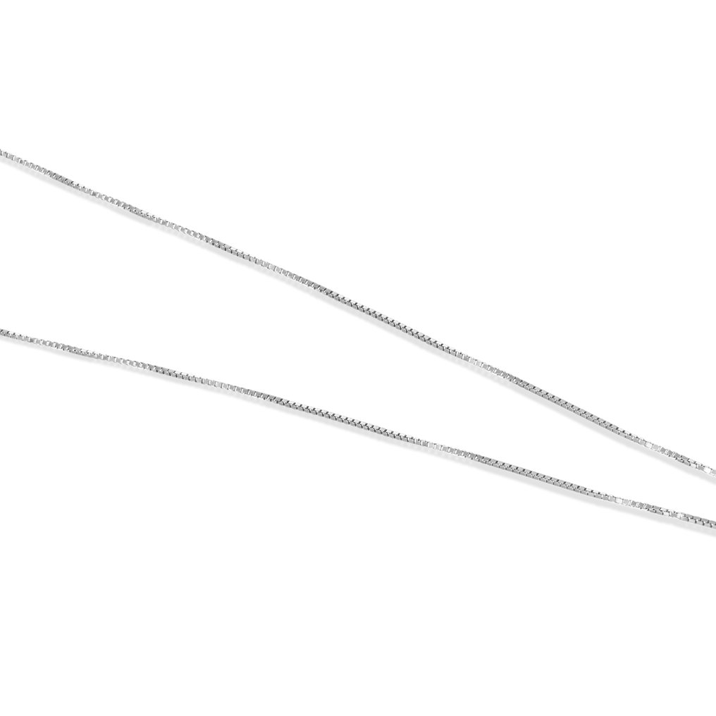 Collier avec pendentif - 18 carats Or blanc - 0.66ct. tw. Aigue-marine - Diamant #4.3