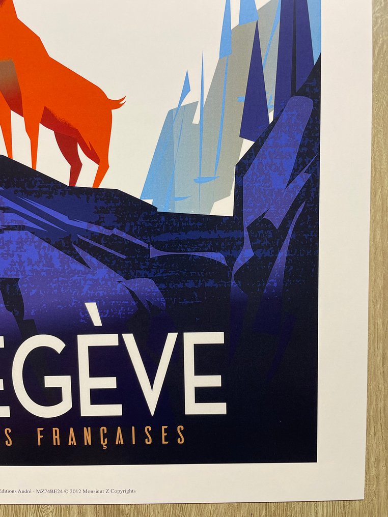 Monsieur Z - Affiche de Tourisme "Megève - Le Bouquetin" #3.2