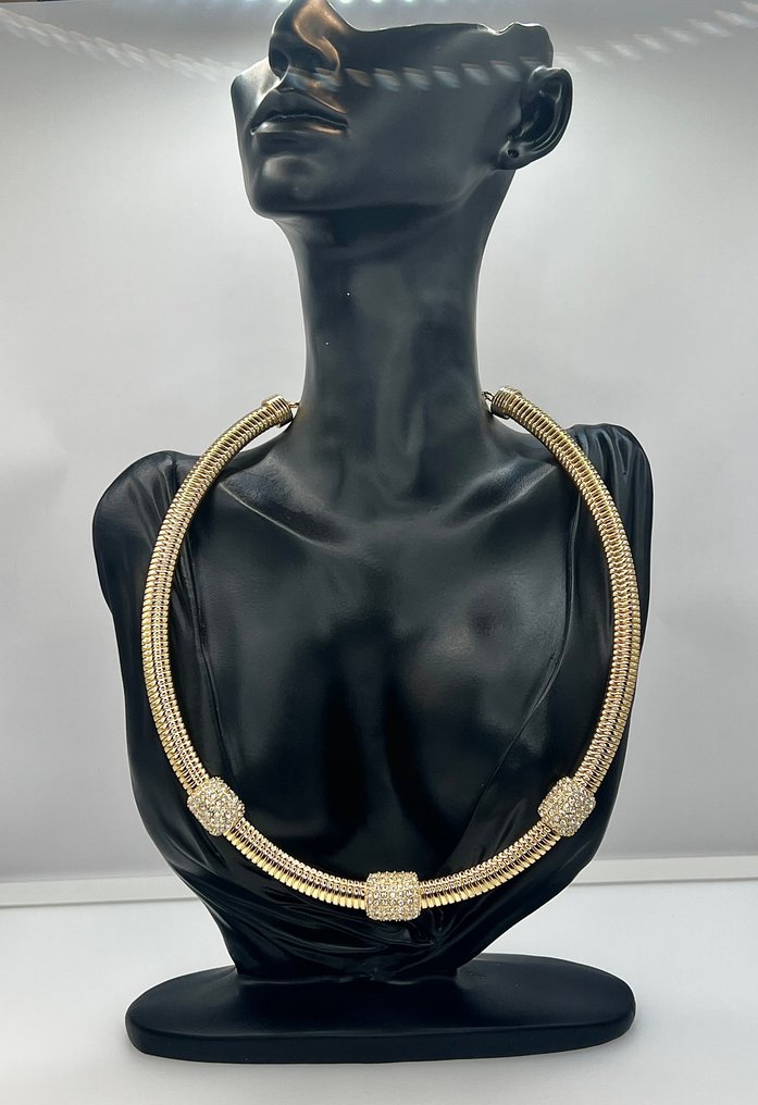 Monet - 全新!时尚且精致的设计 - 水晶 - 22克拉镀金 - 頸鏈 #1.0