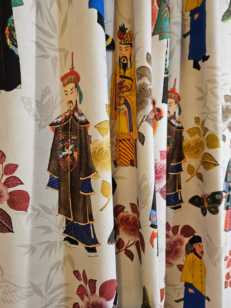 Eksklusivt stof fra Qing-dynastiet - 300x280cm - Orientalt eksklusivt design. - Tekstil - 300 cm - 280 cm #3.2