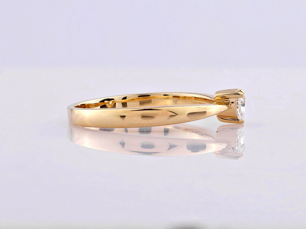 戒指 - 14K包金 黄金 -  0.18ct. tw. 钻石 (天然)  #3.2