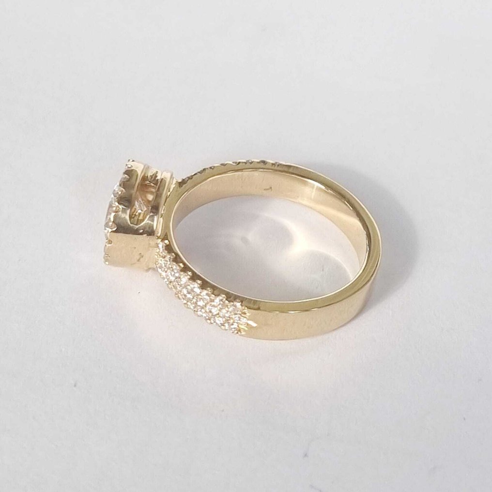 鸡尾酒戒指 - 18K包金 黄金 -  1.08ct. tw. 钻石 (天然) - 钻石 #1.0