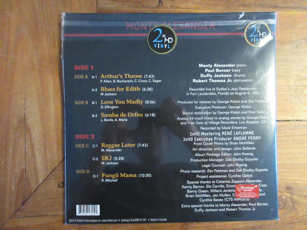 Monty Alexander - Love You Madly: Live At Bubba's (Deluxe edition) - 2 x LP 專輯(雙專輯) - 2023 #1.0